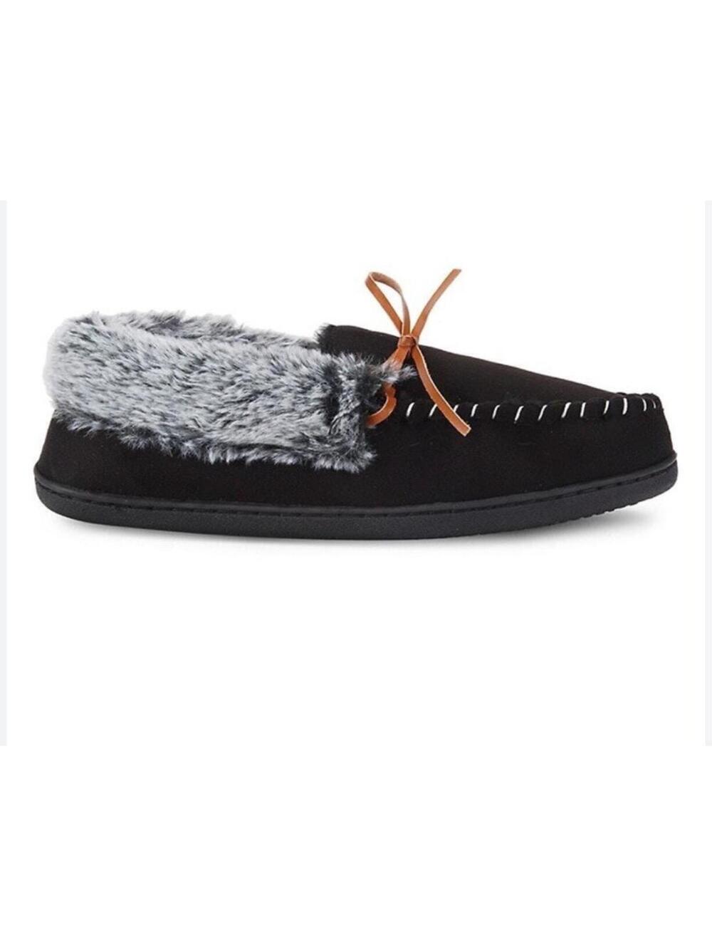 Saks Fifth Avenue Women's Ultra Plush Black  Slippers XS TP 5-6